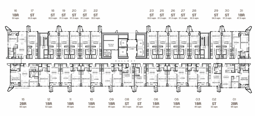 Mid Zone Mid Zone - 20th-29th - 20th-29th Floor Plan